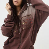 Sudadera con capucha vintage con degradado descolorido