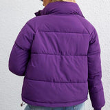 Chaqueta acolchada con cuello alto corto