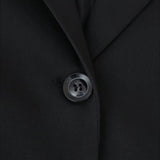 Blazer de talle alto con cuello en V