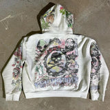 Sudadera con capucha y estampado de grafiti gótico