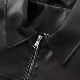 Chaqueta estilo aviador de color liso