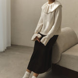 Blusa vintage con mangas acampanadas y volantes