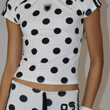 Conjunto de dos piezas de camisetas ajustadas con estampado de números