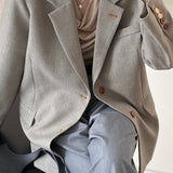 Blazer oversize con solapa moteada