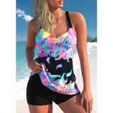 Tankini para mujer – Ajuste cómodo – Tirantes anchos – Tejido transpirable – Buena cobertura