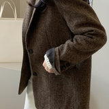 Blazer liso en mezcla de lana