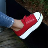 Zapatillas de mujer - Suela de plataforma gruesa - Calcetín de punto - Cordones ajustables