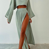 Conjunto de lino Mia: elegante y transpirable