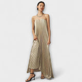 Michelle - Vestido Maxi Sweetheart en flor naranja