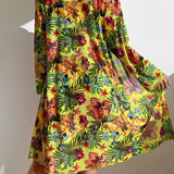 Traje de baño de 3 piezas para mujer – Top con lazo – Cintura alta – Kimono floral fluido