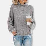 Suéter oversize para mujer – Punto suave – Hombros caídos – Bajo acanalado