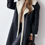 Abrigo polar reversible con cuello alto