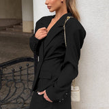 Blazer corto con cintura atada