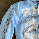 Sudadera con capucha y estampado de letras estilo hip-hop streetwear