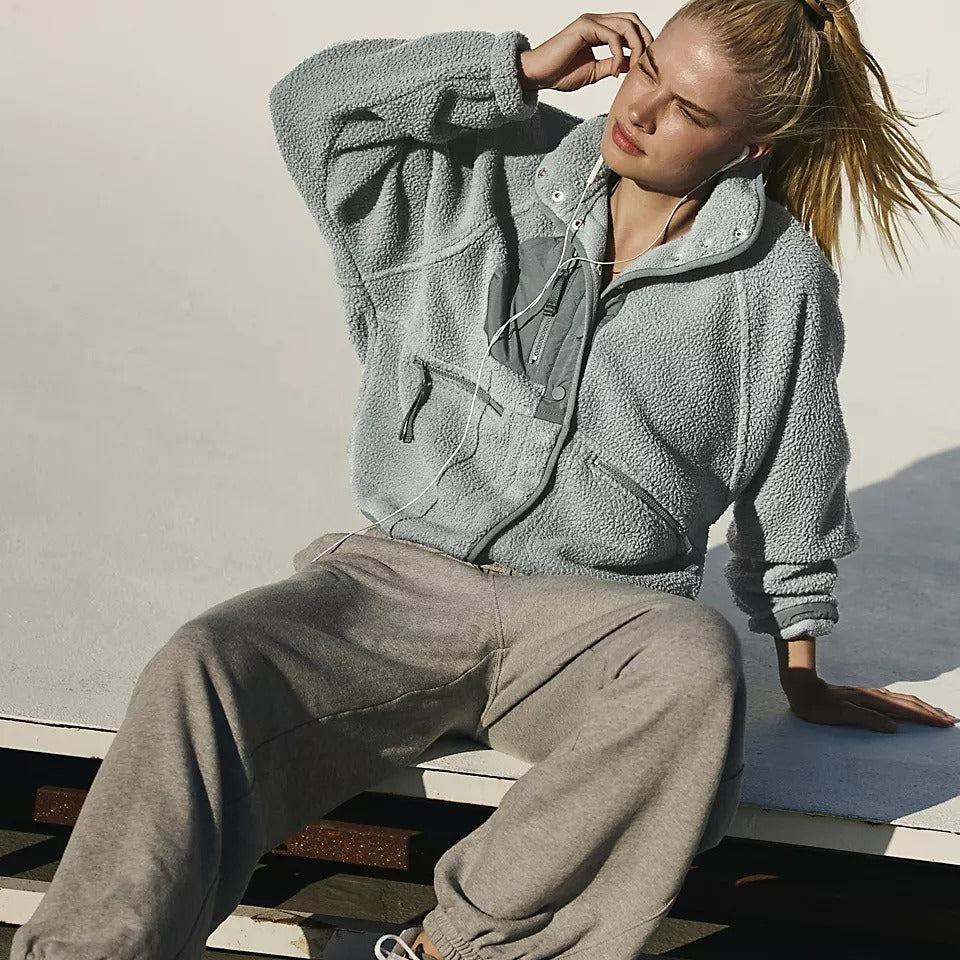 Chaqueta ligera de sherpa informal