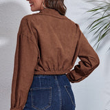 Chaqueta de pana con cintura ajustada