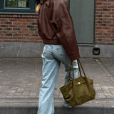 Chaqueta vintage de cuero sintético marrón