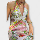 Ayla - Vestido maxi sin mangas con estampado floral