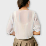 Olivia - Blusa con parte delantera abierta