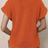 Top de mujer - Corte holgado - Elegante detalle de encaje - Tejido texturizado transpirable