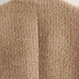 Abrigo de tweed corto de botonadura sencilla