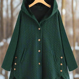 Chaqueta acolchada con capucha cómoda, elegante y práctica para mujer