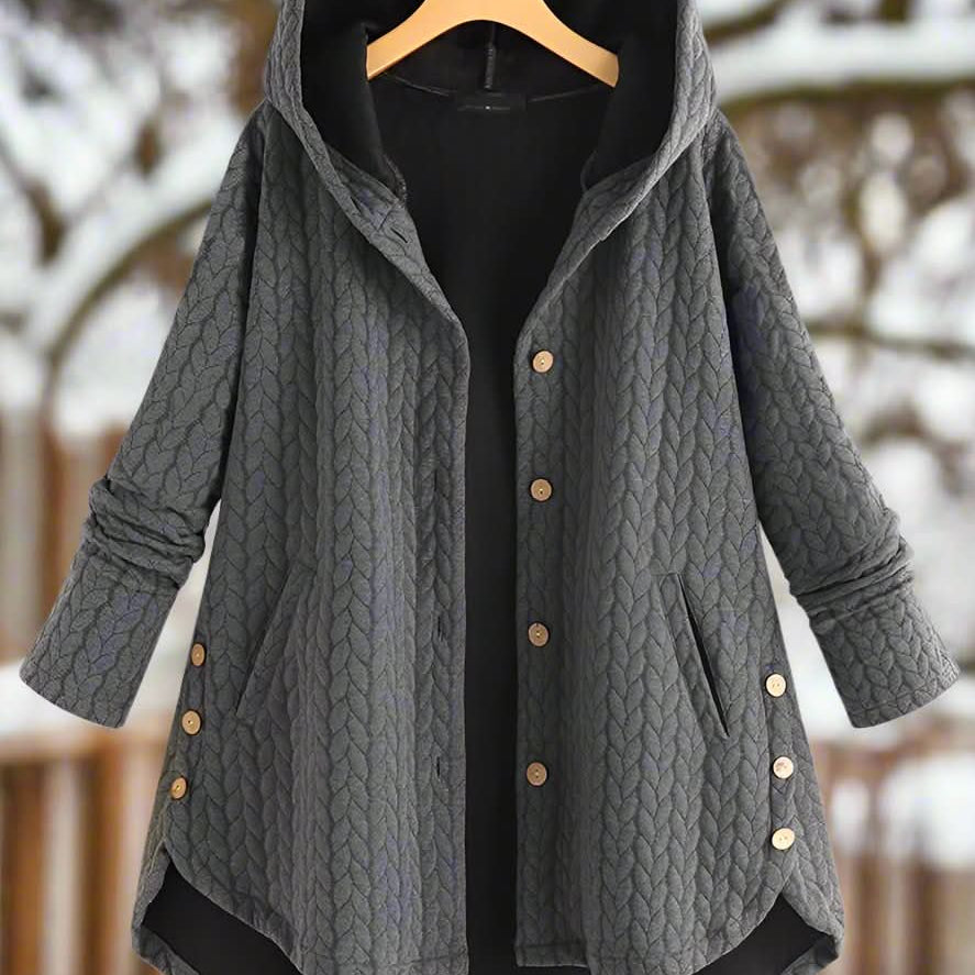 Chaqueta acolchada con capucha cómoda, elegante y práctica para mujer