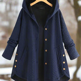 Chaqueta acolchada con capucha cómoda, elegante y práctica para mujer