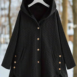 Chaqueta acolchada con capucha cómoda, elegante y práctica para mujer