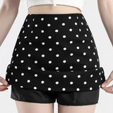 Falda trapecio de lunares