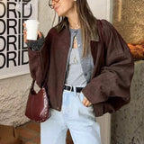 chaqueta de aviador con mangas de murciélago