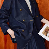 Blazer de sarga cruzado
