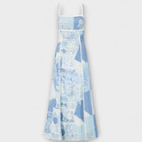 Terazza Ric Rac - Maxi vestido de lino con corte amplio
