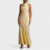 Lennon - Elegantes maxi vestido de seda