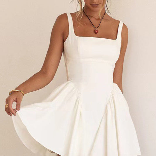 Vestido de noche sexy sin espalda con pajarita