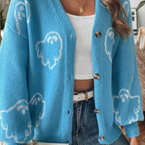 Cárdigan de jacquard con botones en la parte delantera