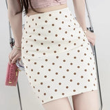 Falda trapecio de lunares