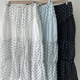 Minifalda retro kawaii de lunares con volantes