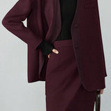 Blazer de un solo pecho con cuello en V