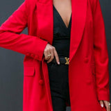 Blazer cruzado con mangas largas