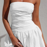 Vestido de noche mini ajustado sin tirantes