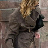 blazer de lana cruzado