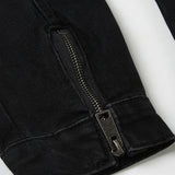 chaqueta vaquera negra descolorida