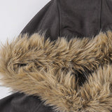 Sudadera de estilo urbano con ribete de pelo