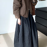Falda midi vintage de algodón acolchado