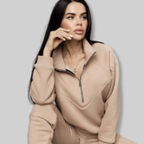 Conjunto de dos piezas de polar Lilou | Sudadera con capucha y corte holgado