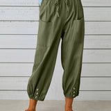 Pantalones de mujer - Cintura alta - Corte holgado - Elegantes y cómodos