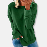 Sudadera de mujer – Corte holgado – Algodón suave – Cuello redondo cómodo – Mangas largas