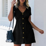 Nadine - Elegante vestido de verano con botones