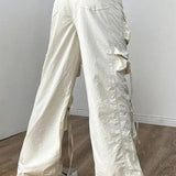 Pantalones cargo negros de pierna ancha Y2K